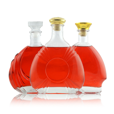 375ml 500ml 700ml Extra Flint Glass Flasks για οινοπνευματώδη ποτά Brandy Rum Tequila Brands