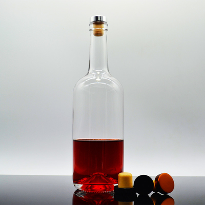 Έλεγαντο γυάλινο μπουκάλι βότκα τζιν 500ml 750ml 1000ml όγκος για προσαρμοσμένο γυάλινο μπουκάλι