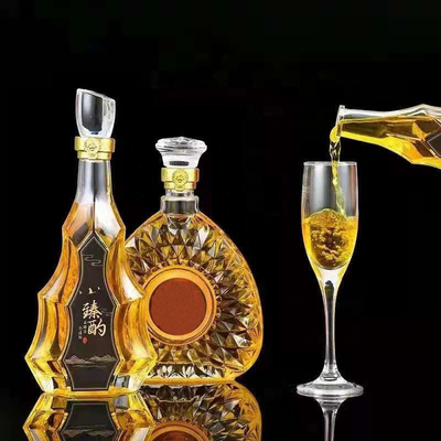 375ml 500ml 700ml Extra Flint Glass Flasks για οινοπνευματώδη ποτά Brandy Rum Tequila Brands