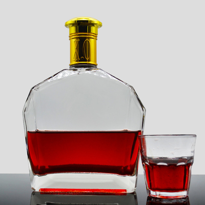 375ml 500ml 700ml Extra Flint Glass Flasks για οινοπνευματώδη ποτά Brandy Rum Tequila Brands