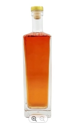 500 ml 750 ml Custom Shape Clear Glass Flask για Ουίσκι Μπράντυ Τεκίλα Τζιν Βότκα