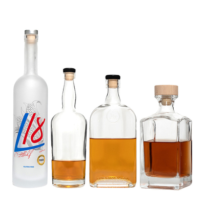 375ml 500ml 750ml 1000ml χωρητικότητα γυάλινα μπουκάλια για βότκα με φελλό κορυφή βίδα GPI Top Cap