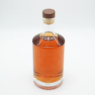 500 ml 750 ml Custom Shape Clear Glass Flask για Ουίσκι Μπράντυ Τεκίλα Τζιν Βότκα