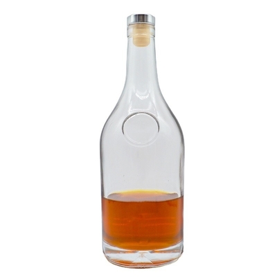 500 ml 750 ml Custom Shape Clear Glass Flask για Ουίσκι Μπράντυ Τεκίλα Τζιν Βότκα