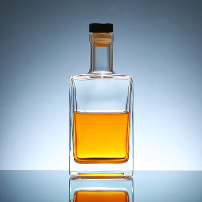 Προσαρμοσμένο λογότυπο 500 ml γυάλινο μπουκάλι ουίσκι για βότκα τζιν φρούτα κρασί Decal Mountain μπουκάλι