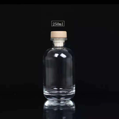 250 ml 375 ml κενά ξύλινα φελλώδη ουίσκι Μπράντυ κρασί βότκα ποτό γυάλινα μπουκάλια