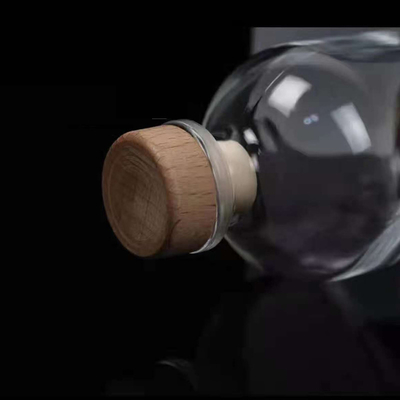 250 ml 375 ml κενά ξύλινα φελλώδη ουίσκι Μπράντυ κρασί βότκα ποτό γυάλινα μπουκάλια