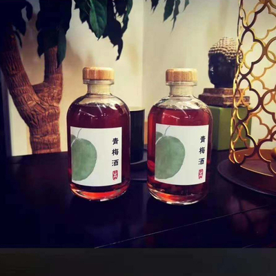250 ml 375 ml κενά ξύλινα φελλώδη ουίσκι Μπράντυ κρασί βότκα ποτό γυάλινα μπουκάλια