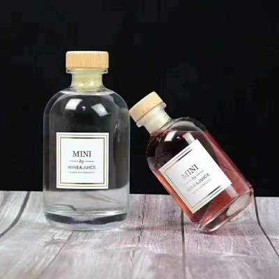 250 ml 375 ml κενά ξύλινα φελλώδη ουίσκι Μπράντυ κρασί βότκα ποτό γυάλινα μπουκάλια
