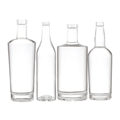 Προσαρμοσμένο 500ml Luxury Glass Liquor μπουκάλι με χωρητικότητα 200ml/300ml/700ml/750ml