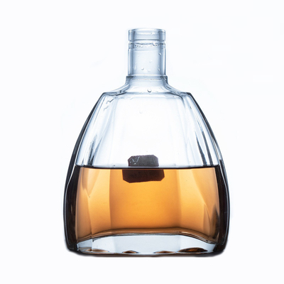 Υλικό γυαλιού υψηλής πυρίτιδας 700 ml 750 ml ρούμι βότκα ουίσκι τεκίλα γυάλινο μπουκάλι με φελλό