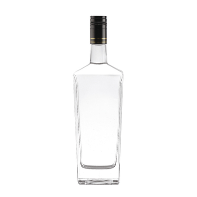 Υλικό γυαλιού Super Flint Dark Square Μπουκάλια Λικέρ για OEM/ODM 200ml 500ml 750ml 1L