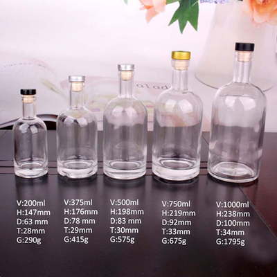 750 ml μπουκάλι βότκας με παγωμένη υφή και υλικό από κρυστάλλινο λευκό γυαλί