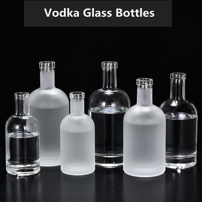 750 ml μπουκάλι βότκας με παγωμένη υφή και υλικό από κρυστάλλινο λευκό γυαλί