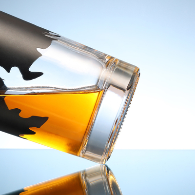 Υλικό κολάρου γυαλιού Super Flint 200ml Τεκίλα Ουίσκι γυαλί μπουκάλι Τυπώσεις Custom Logo