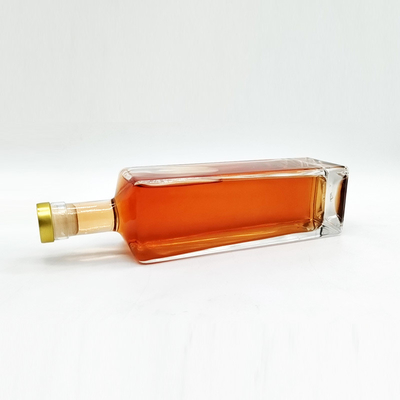 Τετράγωνο σχήμα 750 ml γυάλινο μπουκάλι για Custom Gin Rum Whiskey Vodka Spirits and Liquor