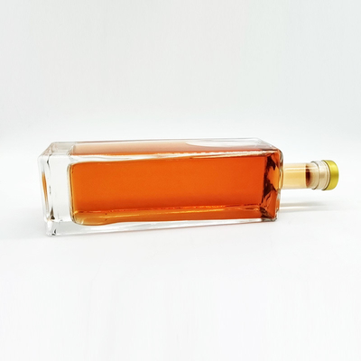 Τετράγωνο σχήμα 750 ml γυάλινο μπουκάλι για Custom Gin Rum Whiskey Vodka Spirits and Liquor