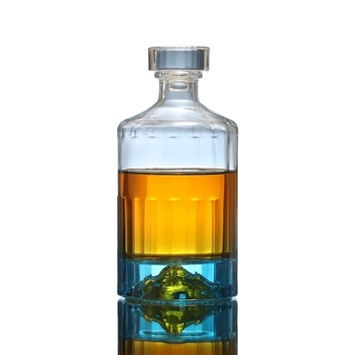 500 ml 750 ml πολυτέλεια μπουκάλια γυαλιού κρασιού με υλικό Super Flint και Cork Top Cap