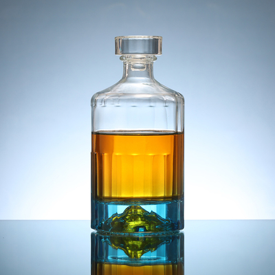 500 ml 750 ml πολυτέλεια μπουκάλια γυαλιού κρασιού με υλικό Super Flint και Cork Top Cap