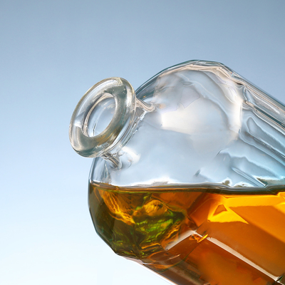 500 ml 750 ml πολυτέλεια μπουκάλια γυαλιού κρασιού με υλικό Super Flint και Cork Top Cap