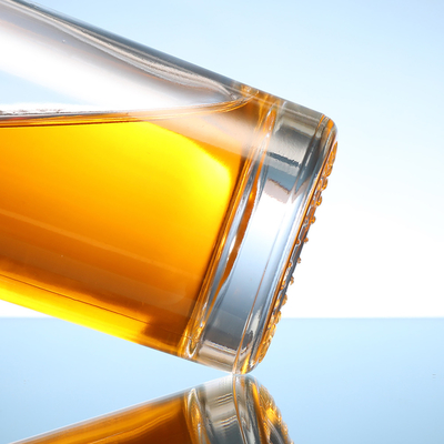 Εκτύπωση προσαρμοσμένου λογότυπου 250ml 500ml 750ml Φιαλίδια διαυγής γυαλιού για φιαλίδια με επίπεδο ουίσκι