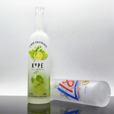750 ml γυάλινος κύλινδρος μπουκάλι ουίσκι βότκα 700 ml 500 ml κρασί γυάλινο παγωτό για ποτό