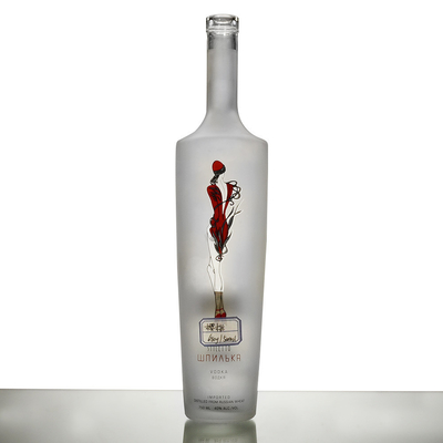 750 ml γυάλινος κύλινδρος μπουκάλι ουίσκι βότκα 700 ml 500 ml κρασί γυάλινο παγωτό για ποτό