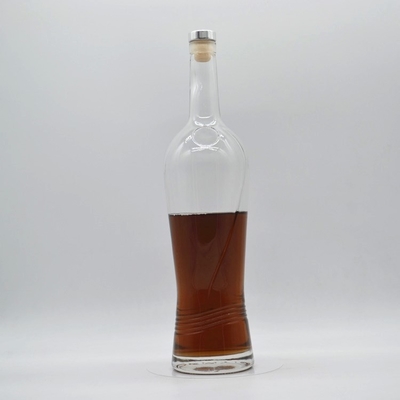 Τύπος σφραγίσματος φελλού 750 ml Γυάλινα κενά μπουκάλια για φανταχτερό αλκοόλ σε υλικό Super Flint