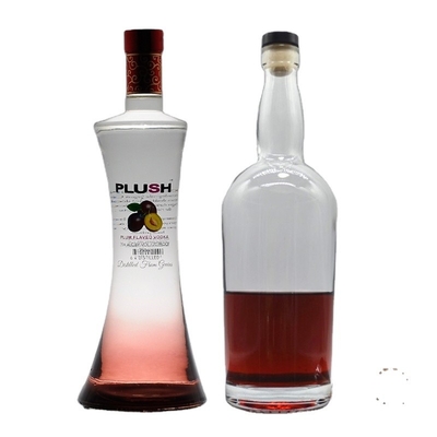 750 ml γυάλινος κύλινδρος μπουκάλι ουίσκι βότκα 700 ml 500 ml κρασί γυάλινο παγωτό για ποτό