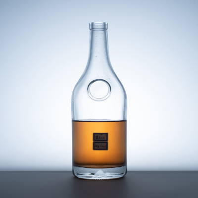 Τύπος σφραγίσματος φελλού 750 ml Γυάλινα κενά μπουκάλια για φανταχτερό αλκοόλ σε υλικό Super Flint