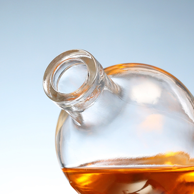 Προσαρμοσμένο 750ml μπουκάλι από γυαλί με φουλάρι και διαφανές υλικό