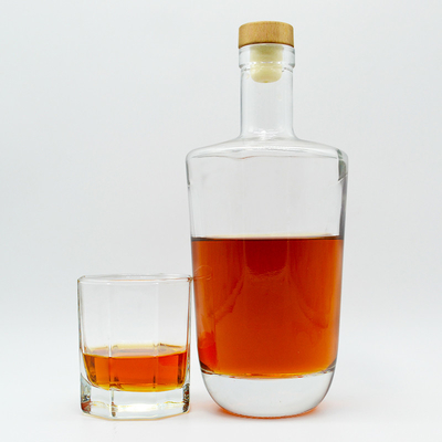Υψηλής ποιότητας σαφείς μπουκάλες ρούμι 500ml 700ml 750ml με εξαιρετική κατασκευή