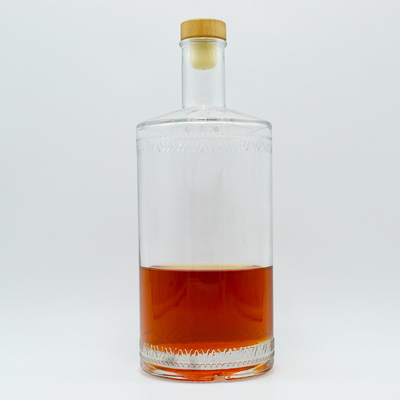Υψηλής ποιότητας σαφείς μπουκάλες ρούμι 500ml 700ml 750ml με εξαιρετική κατασκευή