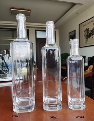 500 ml κρασί από ελαιόλαδο κενό 700 ml 750 ml μαύρη βότκα ουίσκι γυάλινα μπουκάλια