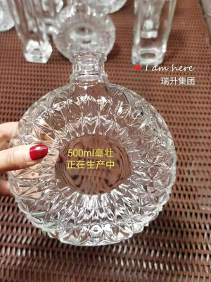 500 ml κρασί από ελαιόλαδο κενό 700 ml 750 ml μαύρη βότκα ουίσκι γυάλινα μπουκάλια