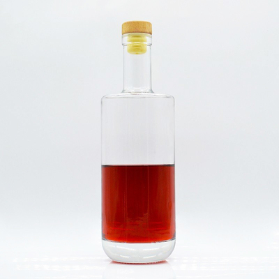 375 ml Extra Flint Clear Glass Flasks για Ουίσκι Βότκα Τζιν Φελλό Σφραγίσματος τύπου χύδης