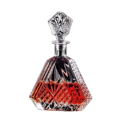 Πουλάω 750 ml Clear Spirit Glass Vodka μπουκάλι άδεια μπουκάλια με σχήμα διαμαντιού Τζιν