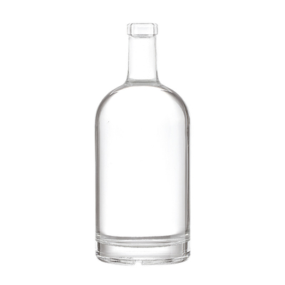 Προσαρμοσμένο 500ml 700ml 750ml γυάλινο μπουκάλι για οινοπνευματώδη ουίσκι ρούμι τζιν σχεδίαση δική σας