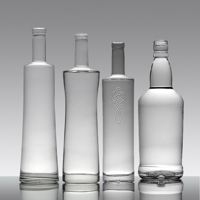 Βιομηχανικό ποτό 500 ml Διαυγές στρογγυλό γυάλινο μπουκάλι με στεγανό κάλυμμα από φελλό