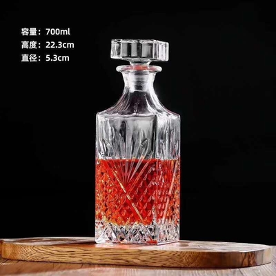 500 ml/650 ml/700 ml/800 ml Κρυστάλλινο λευκό γυαλί ντεκαντέρ κρασιού για κορυφαία κλάση Brandy Vodka