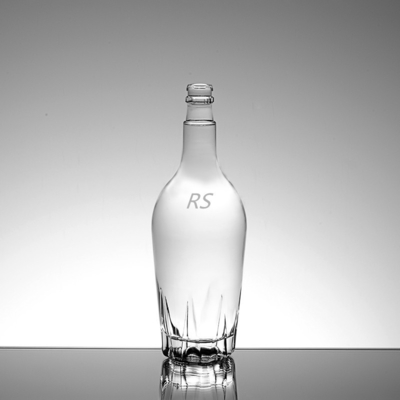 Επεξεργασία της επιφάνειας του ντεκάλ 750 ml Διαυγές γυάλινο μπουκάλι για κρασί Limoncello Liquor
