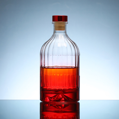 Super Flint Glass 350ml 500ml 700ml 750ml Κενό μπουκάλι ουίσκι για αποθήκευση ουίσκι
