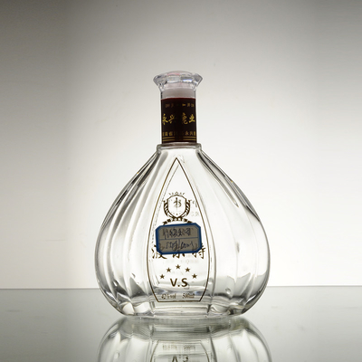 500 ml 700 ml γυάλινο μπουκάλι για φανταχτερά ποτά από φελλό