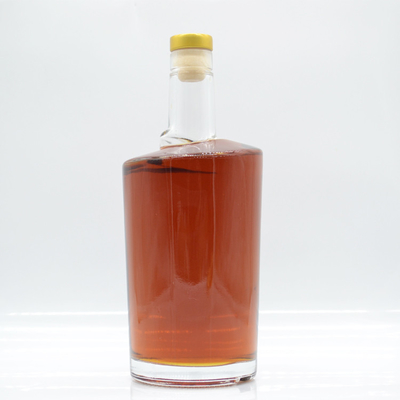 1L 750ml σαφές γυάλινο μπουκάλι για βότκα τζιν ουίσκι τεκίλα προσαρμοσμένο σχήμα