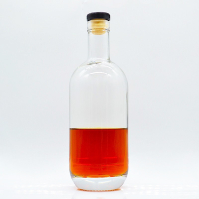 375 ml Extra Flint Clear Glass Flasks για Ουίσκι Βότκα Τζιν Φελλό Σφραγίσματος τύπου χύδης