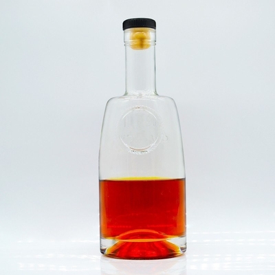 375 ml Extra Flint Clear Glass Flasks για Ουίσκι Βότκα Τζιν Φελλό Σφραγίσματος τύπου χύδης
