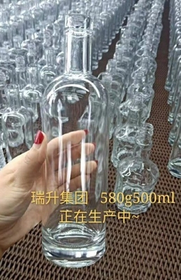 Προσαρμοσμένο σχήμα Super Flint Glass Collar 250ml Ζεστή σάλτσα 500ml Βότκα 700ml γυάλινα μπουκάλια