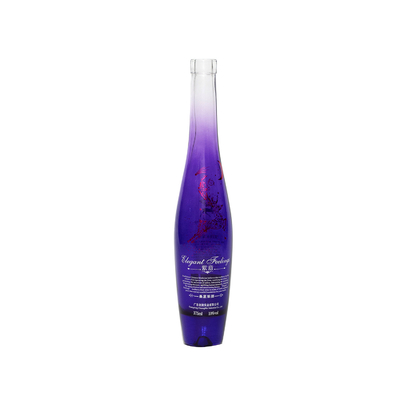 375ml/700ml/750ml Διαυγές μαύρο χρώμα Κενό γυάλινο μπουκάλι για πάγο