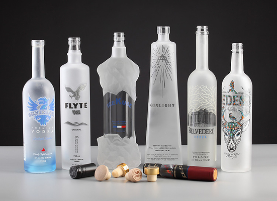 Βιομηχανικά ποτά 500 ml 750 ml 1 λίτρο γυάλινα μπουκάλια για οινόπνευμα