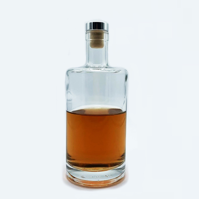 Υπερ-Φρίντ υλικό κολάρο Custom κενό 500ml γυάλινο μπουκάλι για ουίσκι αδιάσπαστο σχεδιασμό
